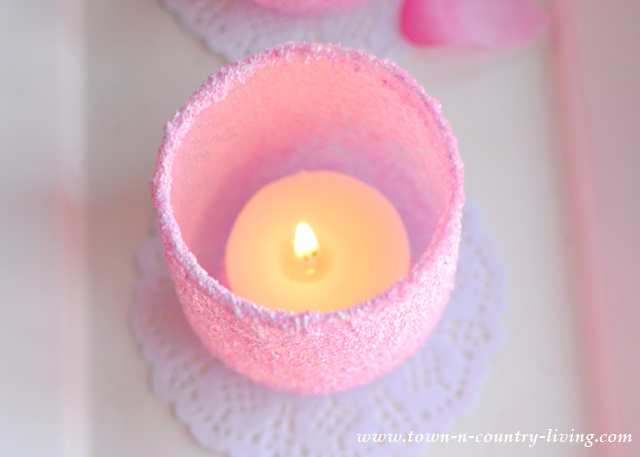 DIY Frosted Votive Candle Holders - Pretty Handy Girl