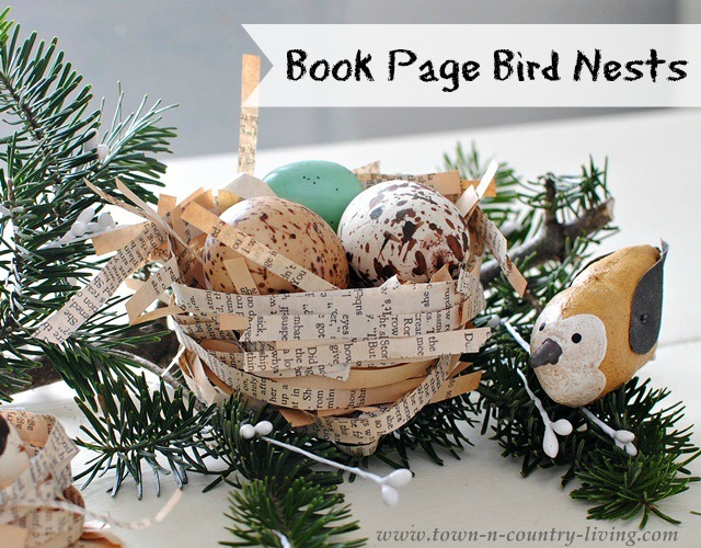How to Make Book Page Bird Nests