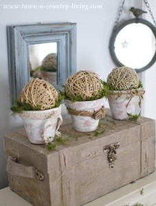 DIY Mossy Pots - Town & Country Living