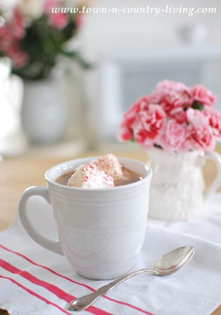 Hot Chocolate with Peppermint Marshmallows