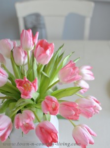 Easy Tulip Arrangement with White Ironstone - Town & Country Living