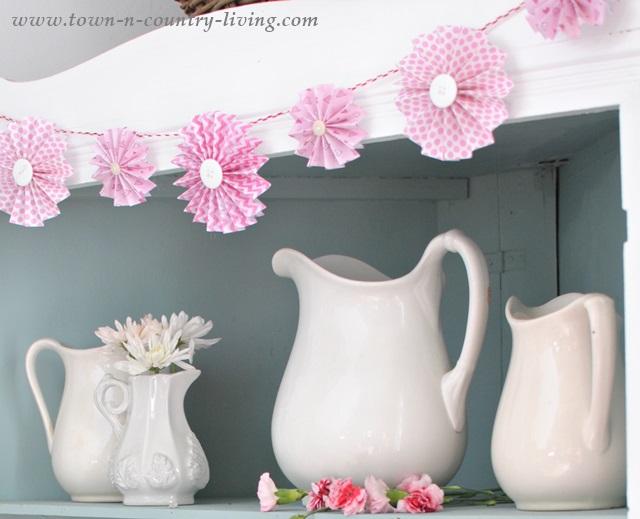 Add Color with Button Flowers and Paper Fans