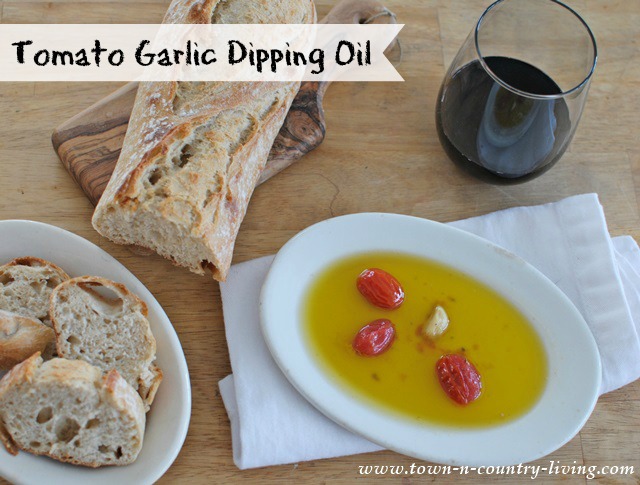 Tomato Garlic Dipping Oil