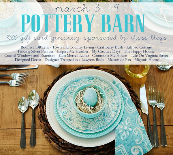 $300 Pottery Barn Gift Card Giveaway