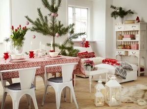 Red and White Scandinavian Christmas - Town & Country Living