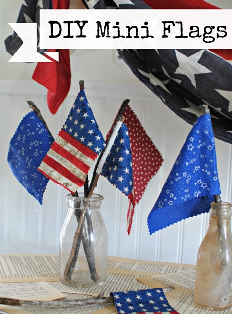 DIY Mini Flags. See the tutorial!