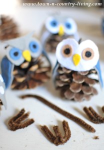 Pine Cone Owls - Town & Country Living