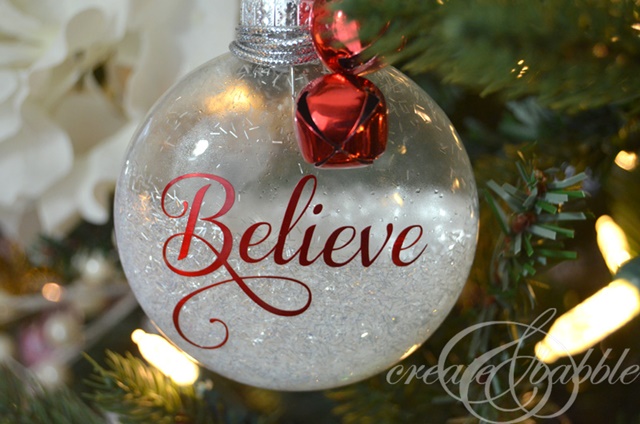 Glitter Glass Ball Ornaments by Create and Babble