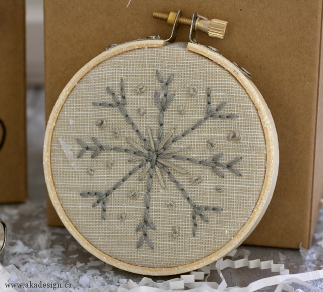 Embroidery Hoop Christmas Ornament by AKA Design