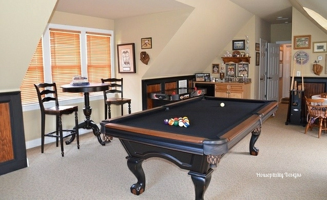 Man Cave with Pool Table