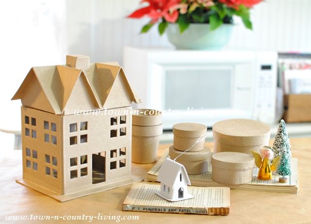 Paper Mache Christmas Boxes - Town & Country Living