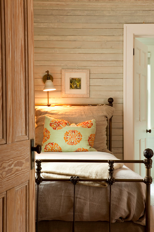 Farmhouse Bedroom with Metal Bed