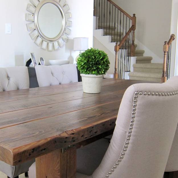 Farmhouse Table in the Dining Room