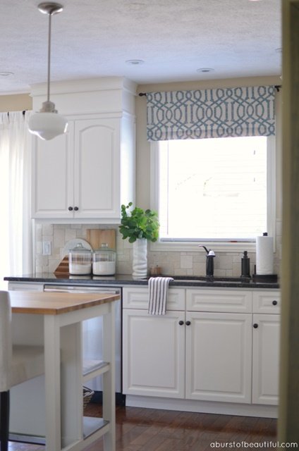 Light and Bright Kitchen with Painted Cabinets