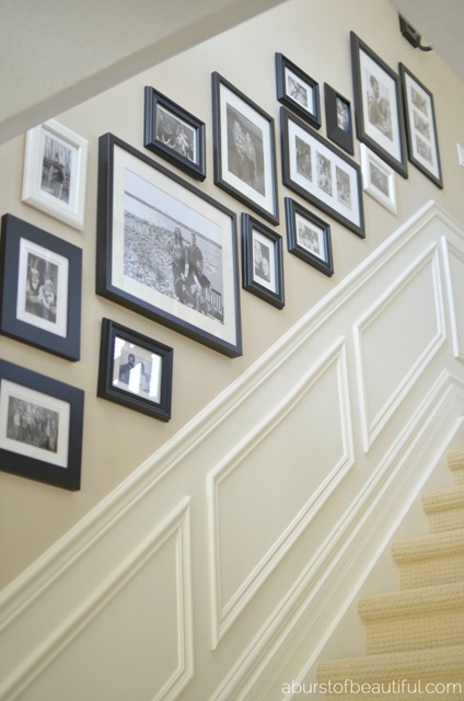 Gallery wall on stairway