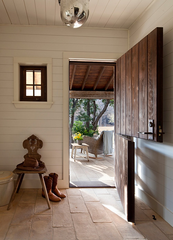 rustic wood Dutch door