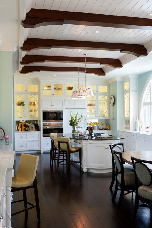 Kitchen with Ceiling Beams