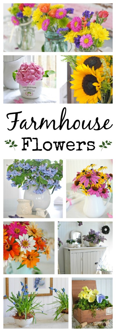 Farmhouse Flowers. 11 Simple Examples.
