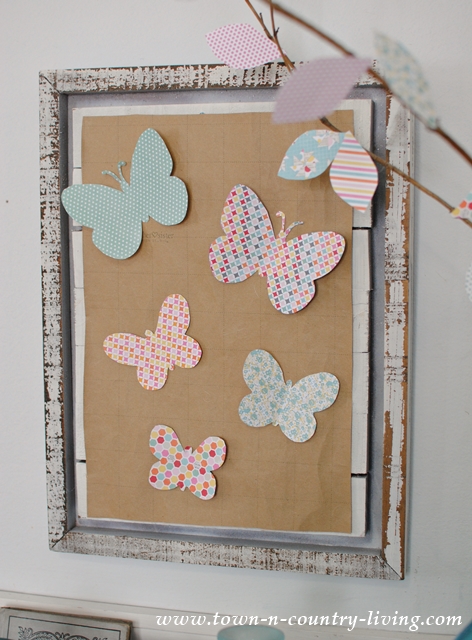 Paper Butterfly Wall Art. An easy craft that anyone can make.