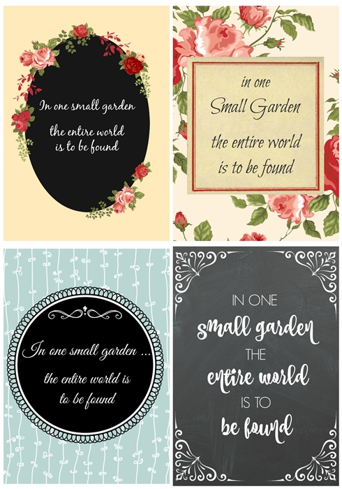 Collection of 4 spring quote printables