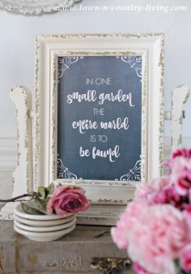 Spring Printable: In One Small Garden - Town & Country Living