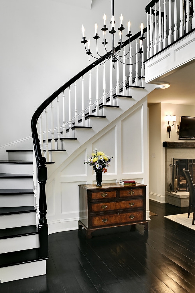 black staircase