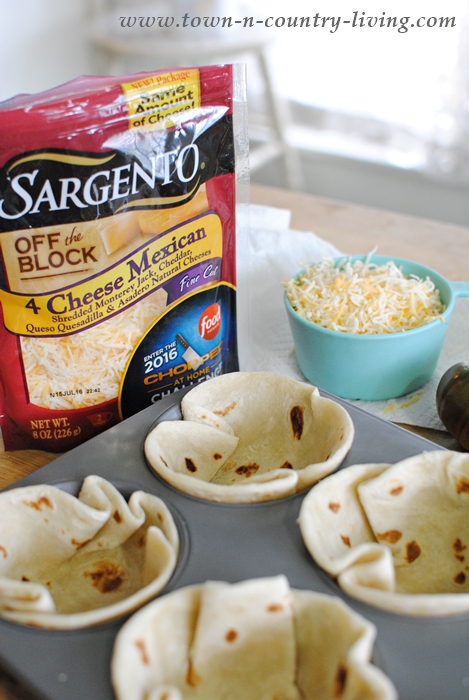 Mexican Burrito Cups with Sargento® 4 Cheese Mexican