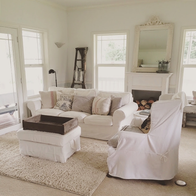 White Farmhouse Living Room