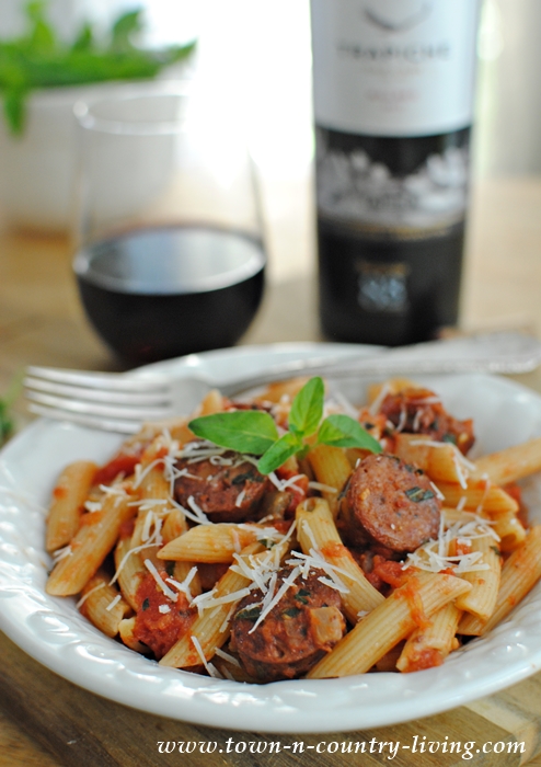 Spicy Sausage Penne Pasta