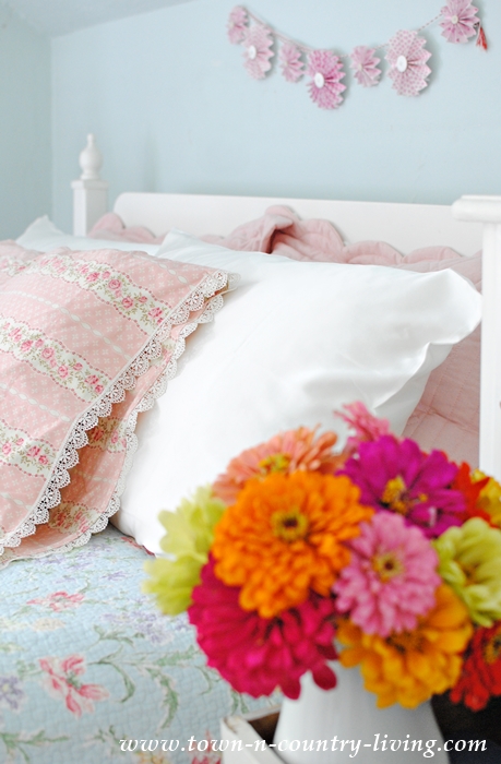 Summer Bedroom with Silk Pillowcases