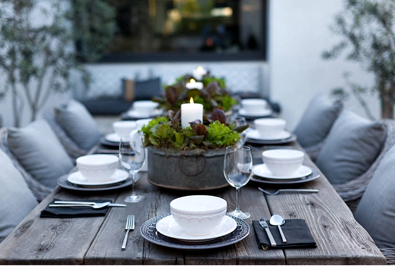 Rustic Outdoor Table Setting