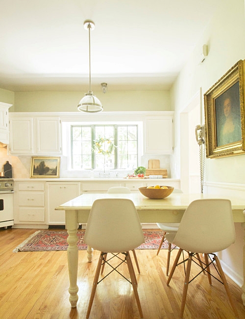 Farmhouse Style Kitchen in New York Colonial Home