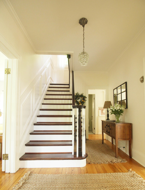 Grand Staircase in New York Colonial Home