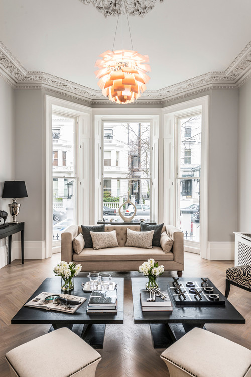 Elegant Living Room in 3 Shades of Gray
