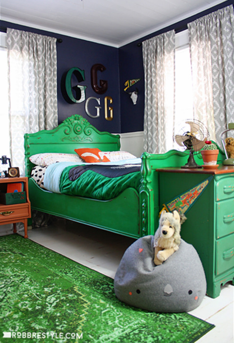 Boys Bedroom with Bold Colors