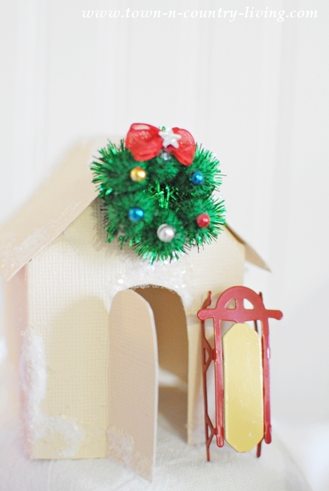 Make miniature paper houses for a fun craft project at Christmas