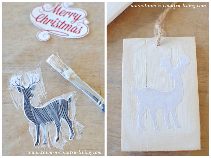 How to transfer images to wood ornaments