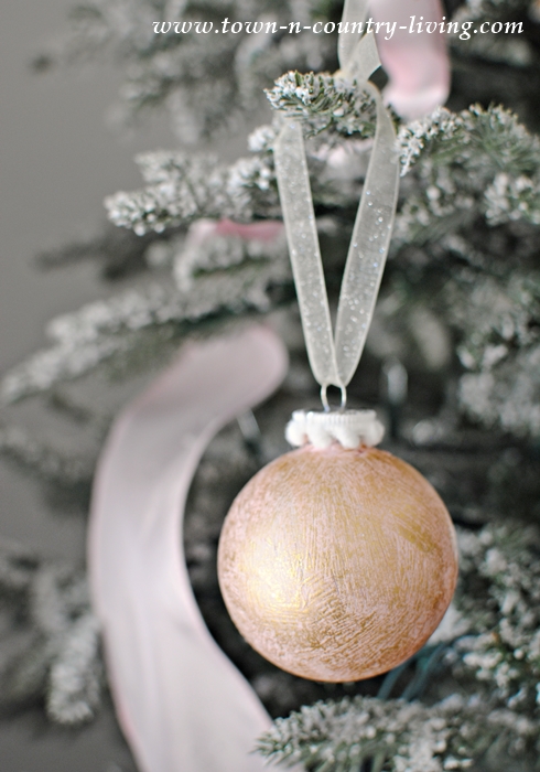 Pink Champagne Christmas Ornaments