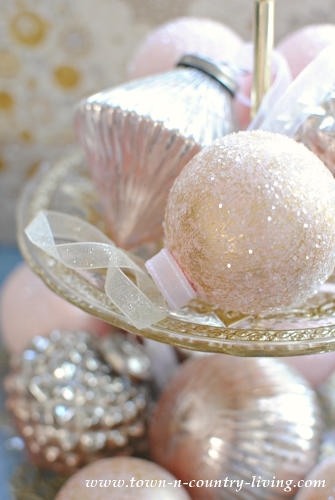Pink Champagne Christmas Ornaments