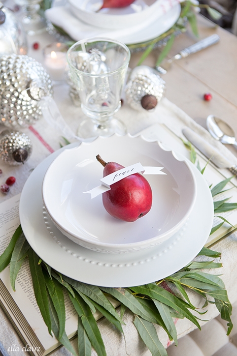Christmas Table Setting by Ella Claire