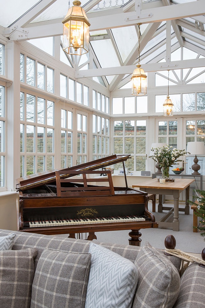 piano on four-season porch
