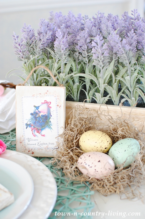 Easter Table Setting with Vintage Printables
