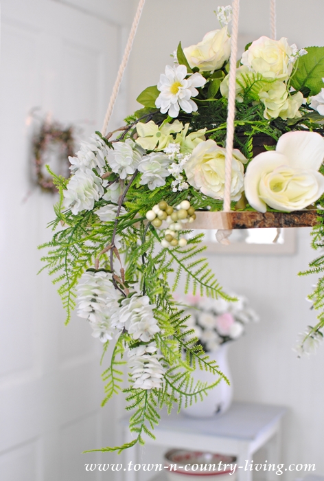 floral chandelier, silk flowers, decorating with flowers