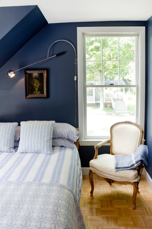 Dark Blue Country Style Bedroom
