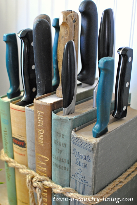 DIY Knife Holder made from vintage books