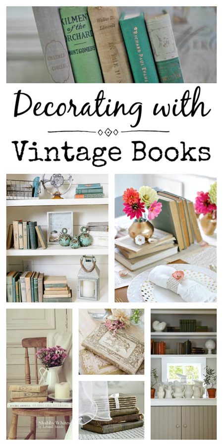 How to decorate with vintage books