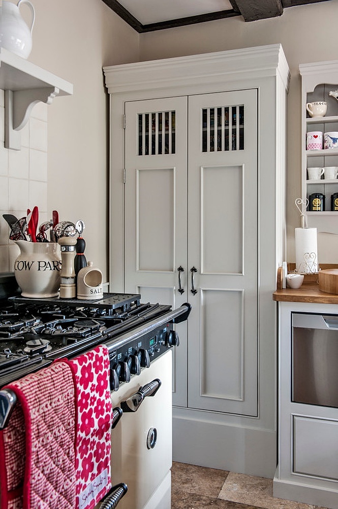 small space kitchen with style and storage