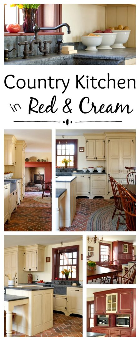 Country Kitchen in Red and Cream