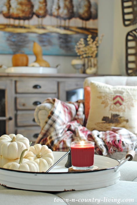 How to create a cozy fall afternoon in a farmhouse living room