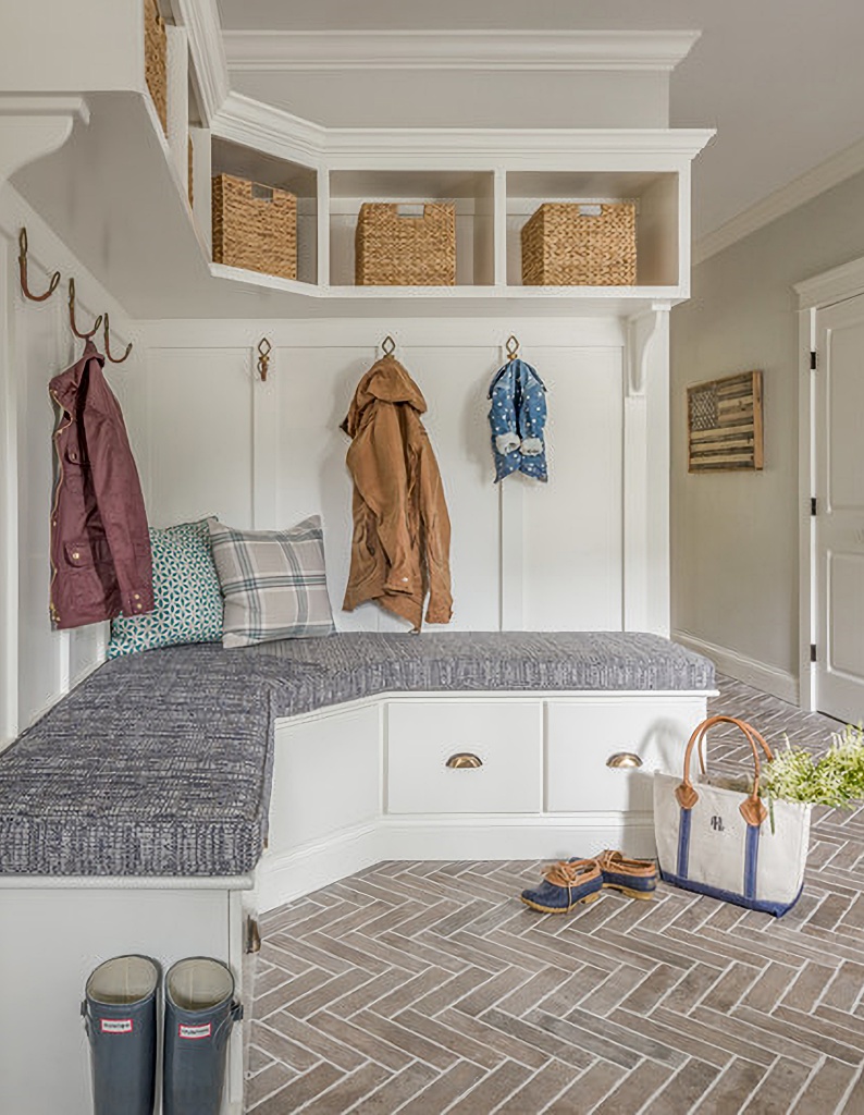 modern country mud room